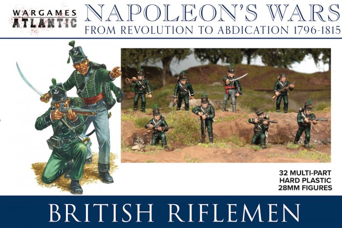 Wargames Atlantic - WAANW002 - BRITISH RIFLEMEN - 28mm