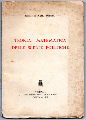 Libri - Teoria matematica delle scelte politiche