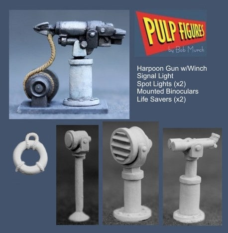 Pulp Figures - PSS 09 - Naval Deck Equipment - 28mm