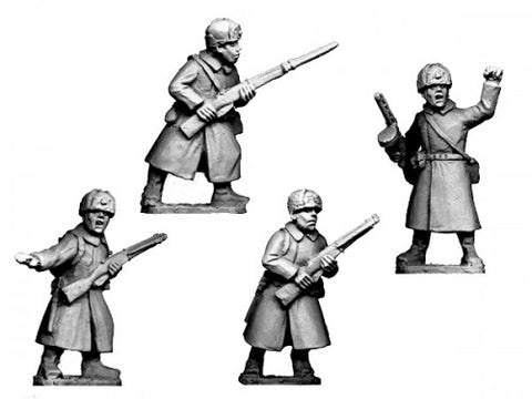 World War II > Russians  WWR043 - Russian Infantry Command in Coats and Fur Hats