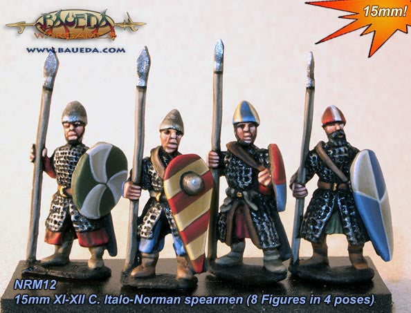 Baueda - Italo-Norman spearmen XI-XII C (8 foot) - 15mm