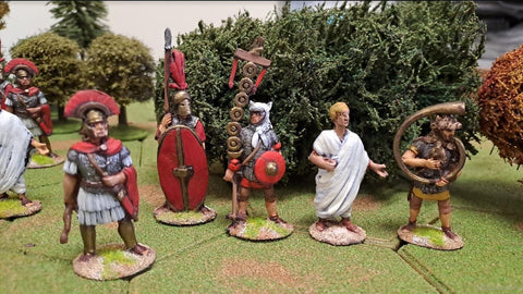ROMANS INFANTRY CAVALRY PUNIC WARS - 1:32 - HAT ITALERI - PAINTED (SET14)