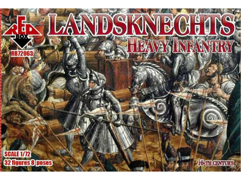 Landsknechts heavy infantry - 1:72 - Red Box - 72063 - @