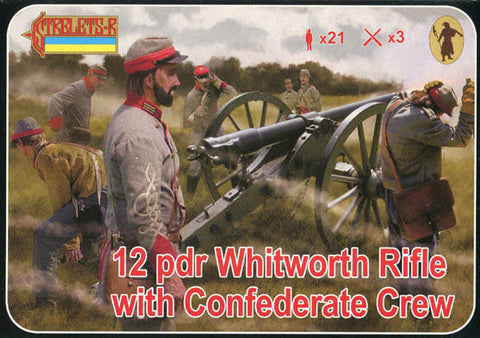 12 pdr Whitworth rifle with confederate crew - 1:72 - Strelets - 183
