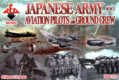 Japanese army WW2 aviation pilots and ground crew - Red Box - 72052 - 1:72 - @