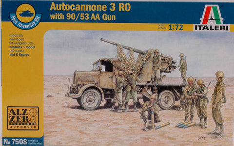 Italeri - 7508 - Autocannone 3 RO with 90/53 AA gun - 1:72