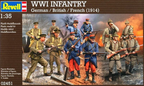Infantry German, British, French (1914) WWI - 1:35 - Revell - 2451