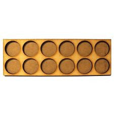 Movement Trays in MDF (17,8cm x 6cm) 12 SLOT (circular 25mm diam.)