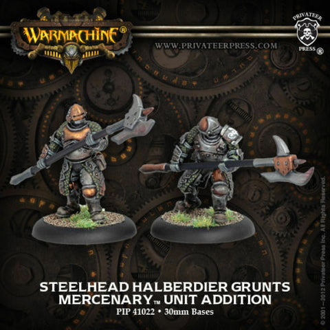 Steelhead halberiers (2) mercenary troops - 28mm - Warmachine - @