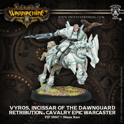 Vyros, incissar of the Dawnguard cavalry epic warcaster - 28mm - Warmachine