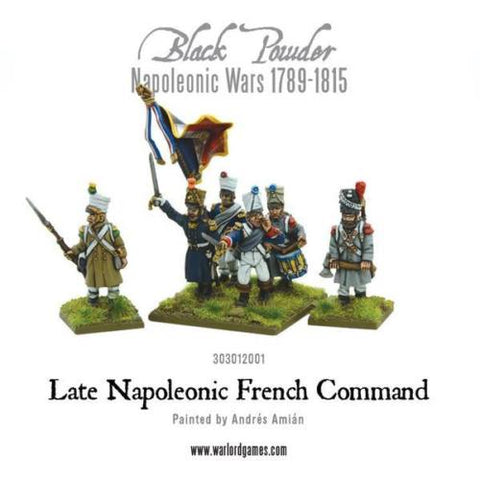 Napoleonic French late line infantry command - 28mm - Black Powder - 303012001