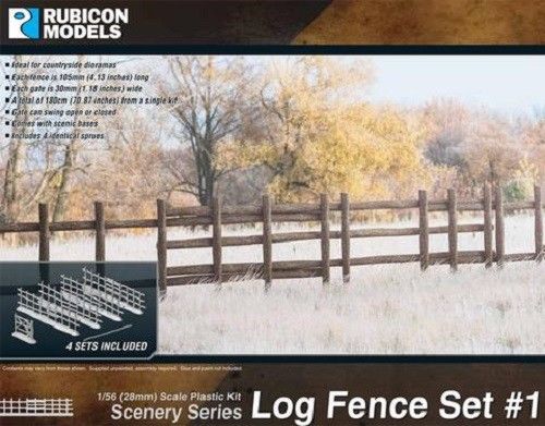Rubicon Models - 283001 - Long Fence set 1 - 28mm