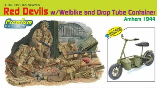 Red Devils w/welbike drop tube container (Arnhem 1944) - 1:35 - Dragon - 6585 @