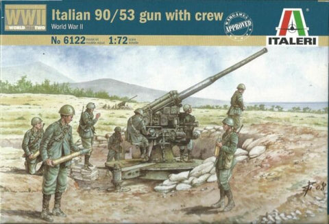 Italian 90/53 gun with crew - 1:72 - Italeri - 6122 - @