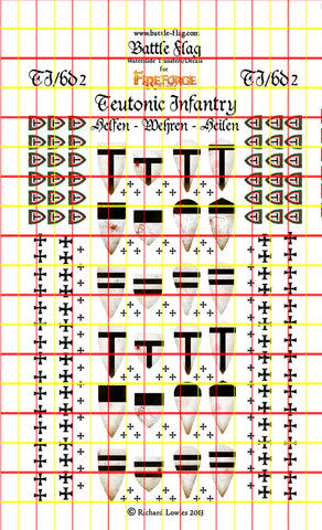 Battle Flag - Fireforge Games Teutonic Infantry Decal Set Two (Early Medieval) - 28mm