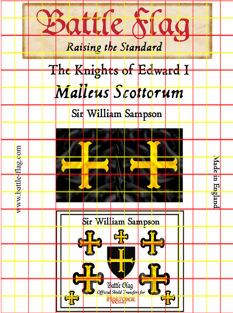Battle Flag - Sir William Sampson Retinue Commander (Early Medieval) - 28mm