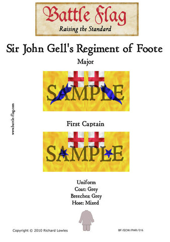 Battle Flag - (A) Sir John Gell's Regiment of Foote (English Civil War) - 28mm