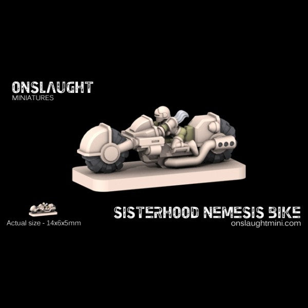 Onslaught Miniatures - Sisterhood Nemesis Bike Squad - 6mm