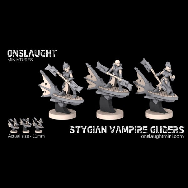 Onslaught Miniatures - Stygian Vampire Gliders - 6mm