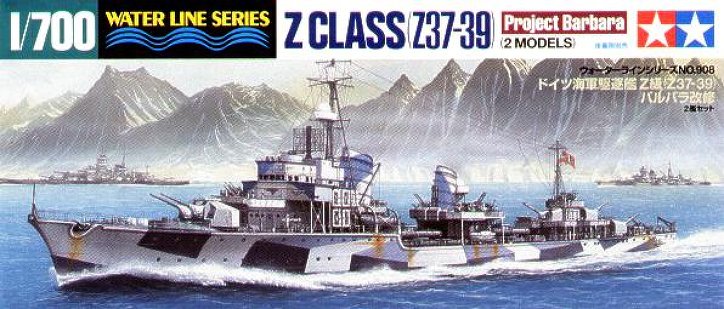 German Destroyer Z Class (Z37-39) - 1:700 - Tamiya - 31905