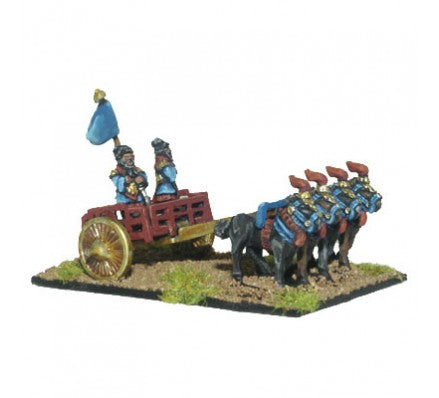 Chariot Miniatures - Command with Chariot - 10mm