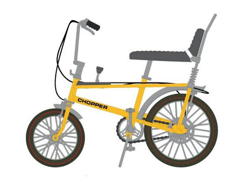 TOYWAY 41600 - CHOPPER MK 1 BICYCLE DIECAST MODEL - 1:12 (YELLOW)