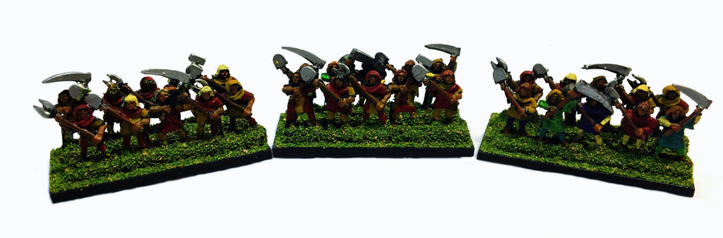 Bretonnian Peasants - 10mm - Warmaster - PAINTED