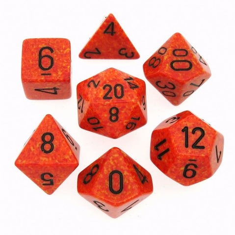 Chessex - 25303 - Fire - Polyhedral 7 die set - 25303