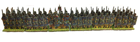 Roman Legion Blue Shield with Vexillifer (28mm) x 6 stand - Paper Soldiers - @