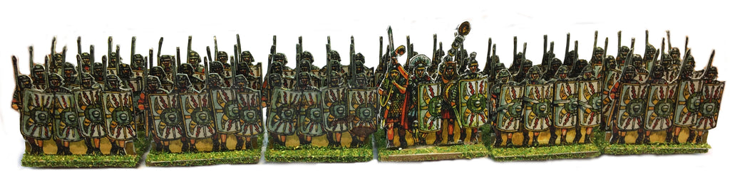 Roman Legion White Shield with Signifer (28mm) x 6 stand - Paper Soldiers - @