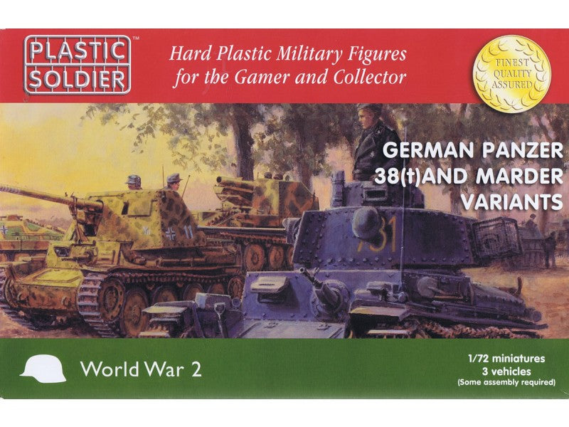 German panzer 38(t) and marder variants - 1:72 - Plastic Soldier - WW2V20019 - @