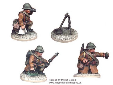 World War II > French  WWF012 - French 60mm Mortar & crew (1 mortar, 3 crew)