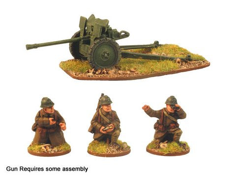 World War II > French  WWF020 - French 25mm AT Gun & 3 Crew