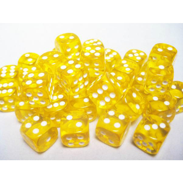 Chessex - 23802 - Yellow w/white - Dice block (12mm)